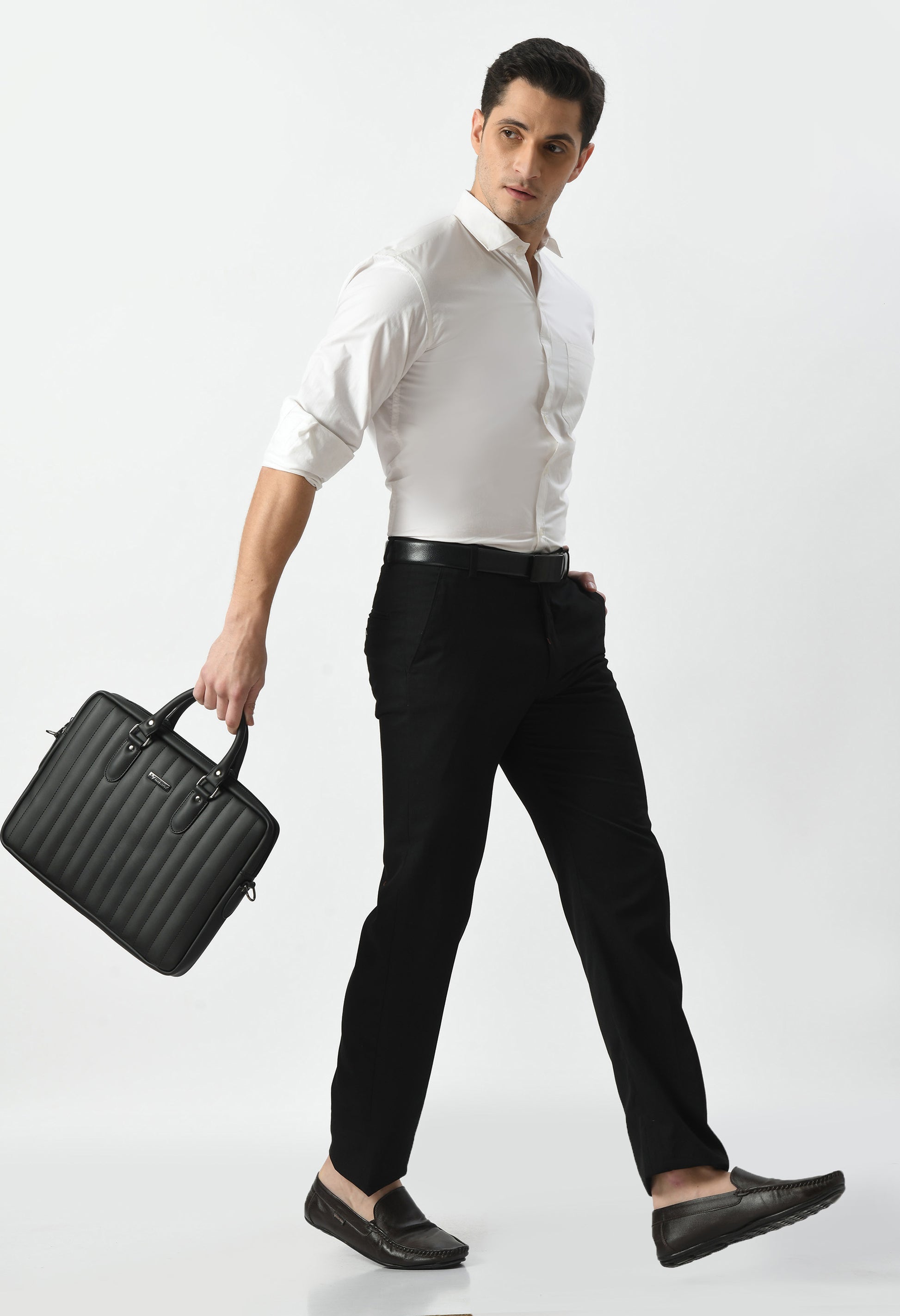 Men’s 100% Cotton White Formal Shirt – Tail | By Aurum Luxe